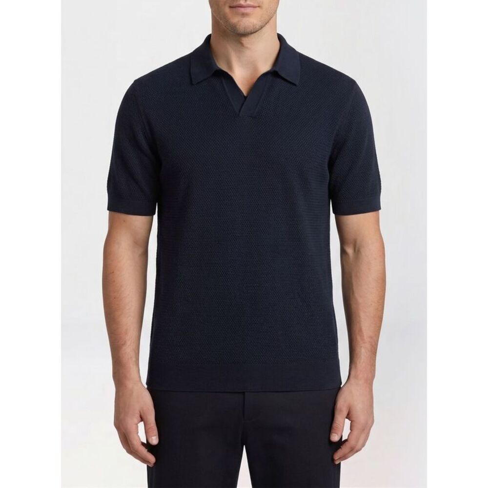 Zegna Polo Shirt Men Blue